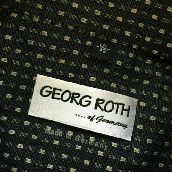 Georg Roth Of Germany Mens L / 4 42 Patterned Button Down Shirt - Picture 8 of 10